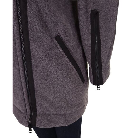 Lululemon Moto Jacket Size 6 Ambient Gray Black Fleece - Picture 6 of 8